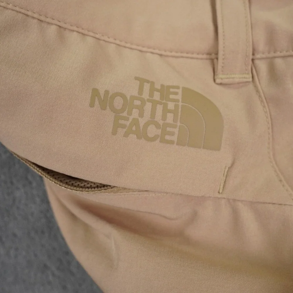 The North Face Convertible Pants Men 30x32 Tan Khaki Hiking Zip Off Logo Pants